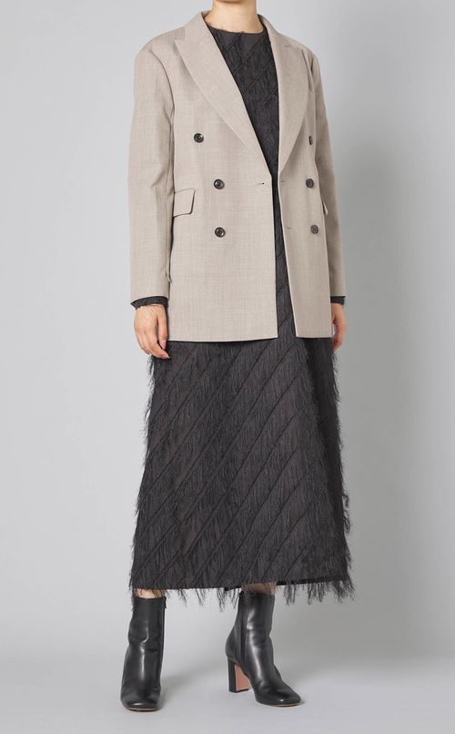 ウールツイルファスナースリーブジャケット