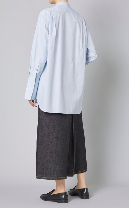 フロントポケットバンドカラーシャツ