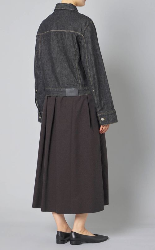 ウォッシュドブラックデニムブルゾン