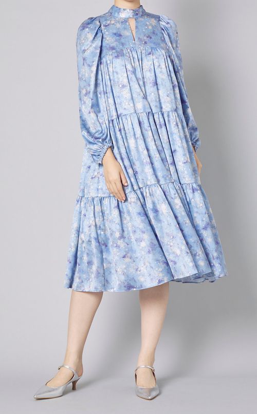 スノープリントティアードワンピース