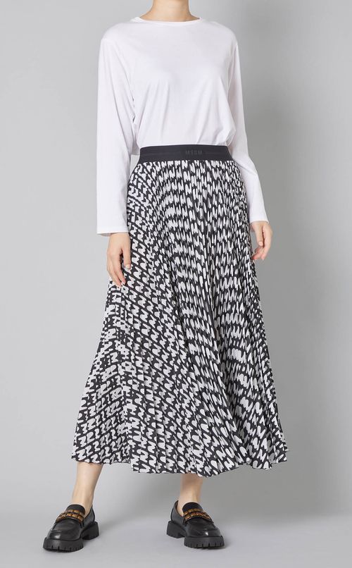 モノグラムプリントプリーツスカート