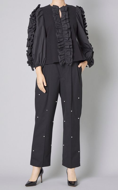 フリルスリーブブラウス