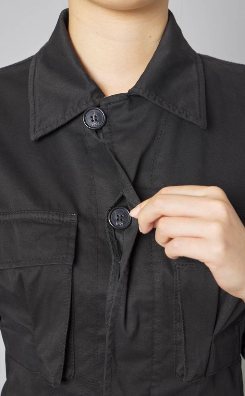 コットンフロントポケットシャツブルゾン