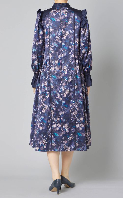 スノープリントリボンワンピース