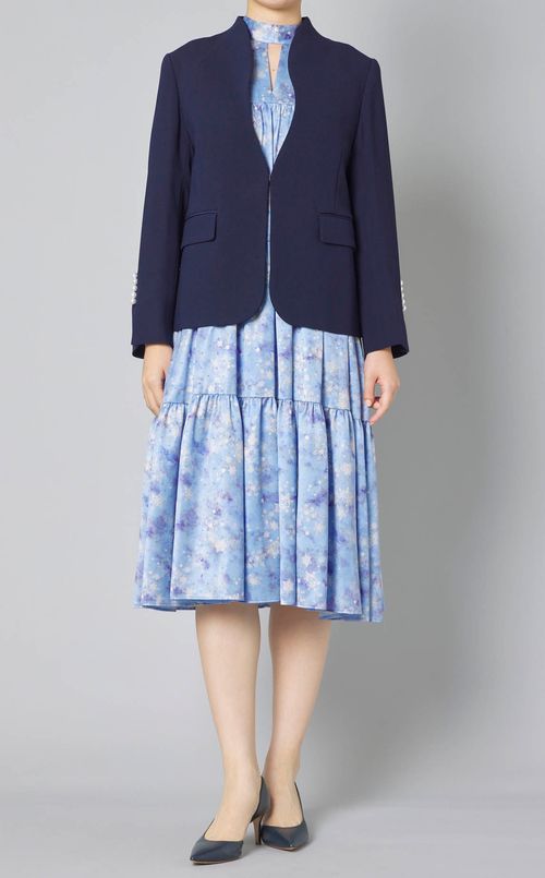 スノープリントティアードワンピース