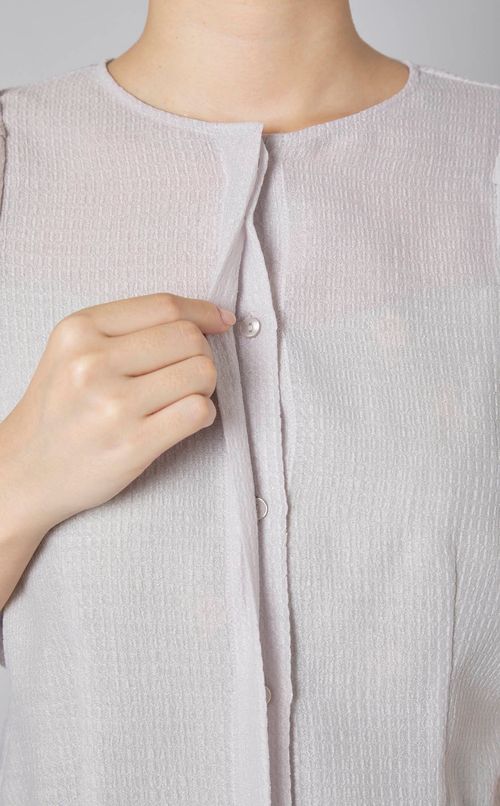 ボリュームタックスリーブシアーブラウス