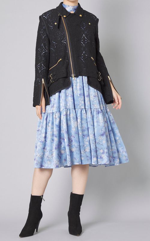 レースジップブルゾン