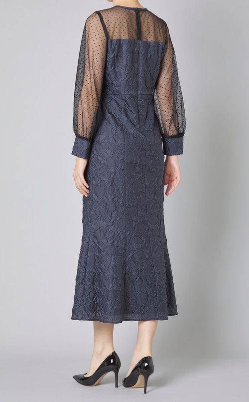 ドットチュールコンビドレス