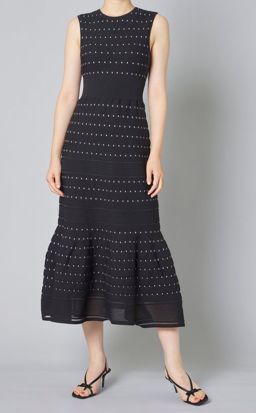 シアーボーダーニットワンピース