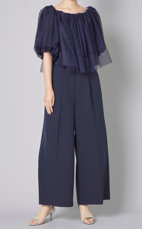 チュールギャザートップセットアップ