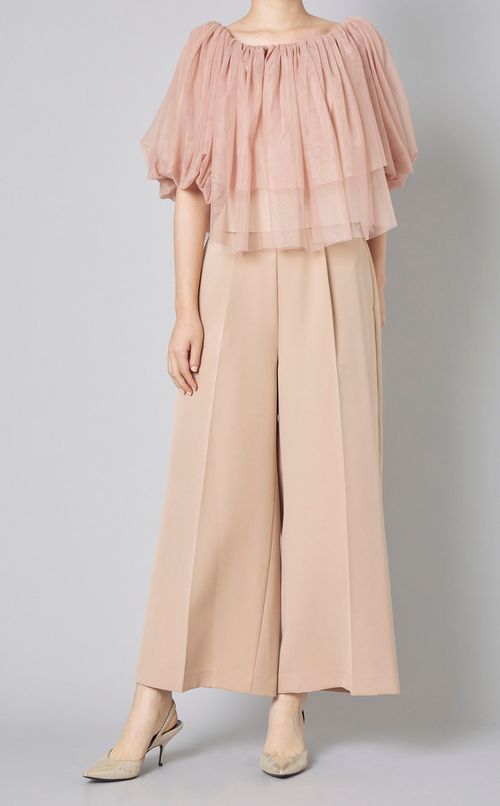 チュールギャザートップセットアップ