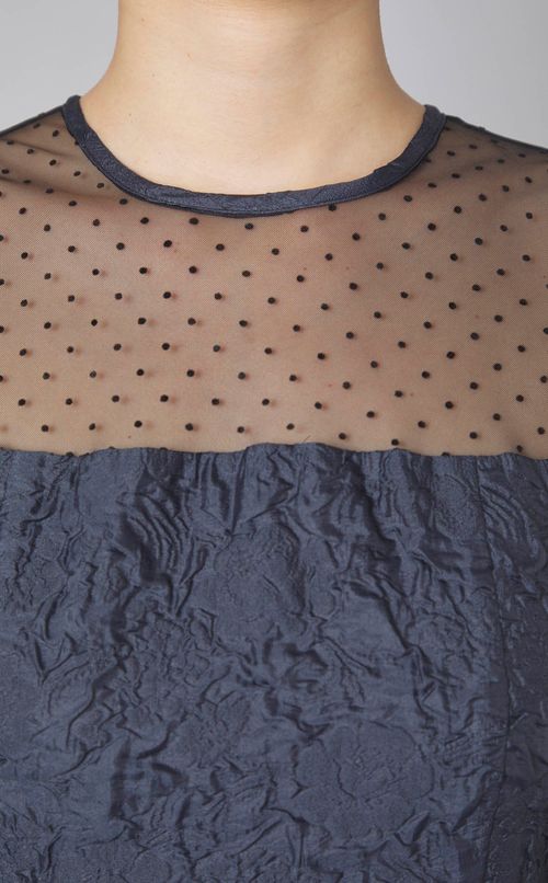 ドットチュールコンビドレス