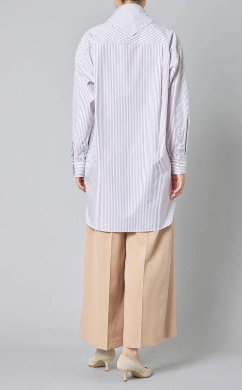 スカーフ付キーネックチュニックシャツ