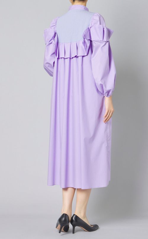 フリルシャツワンピース