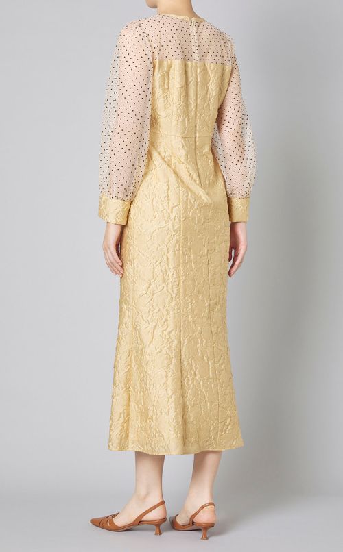 ドットチュールコンビドレス