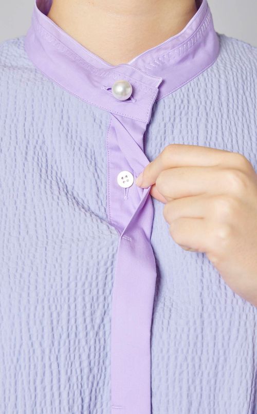 フリルシャツワンピース