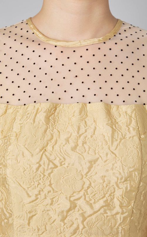 ドットチュールコンビドレス