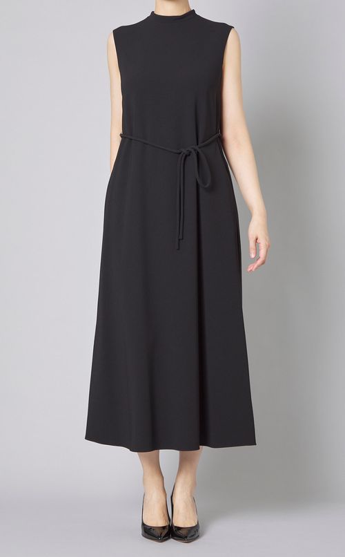 ノースリーブロングベルトワンピース