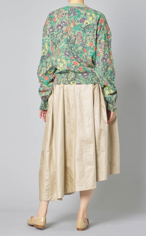 フラワープリントVネックカーディガン