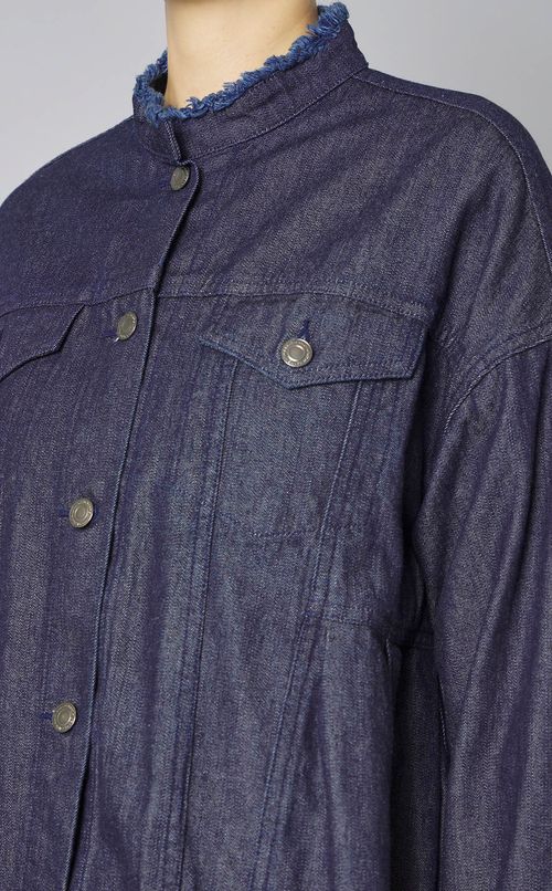 ペプラムフォルムデニムジャケット