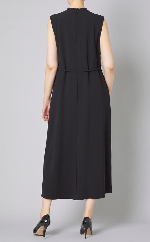 ノースリーブロングベルトワンピース