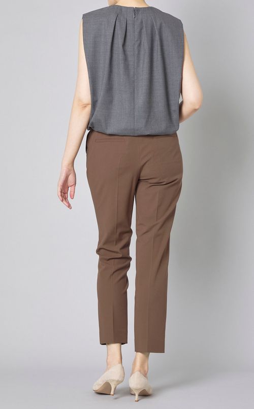 ウールトロギャザーノースリーブブラウス