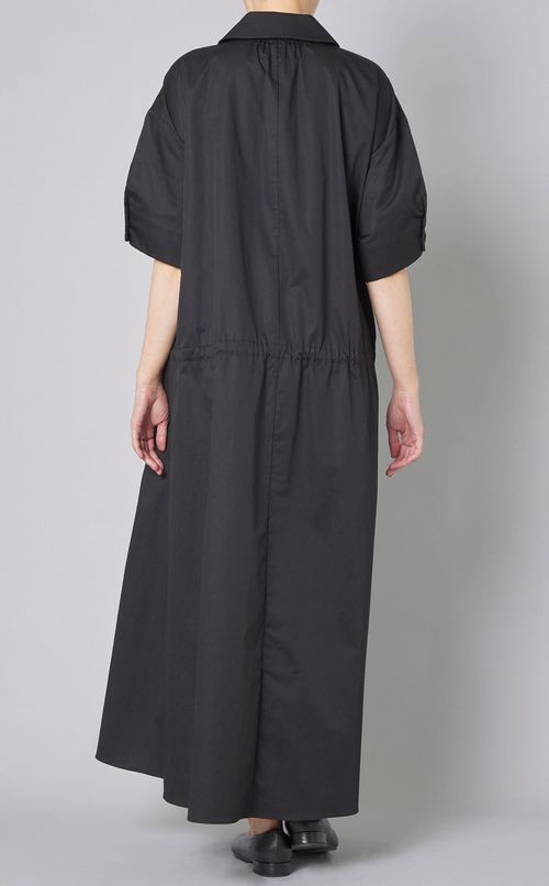 コットンバックギャザーシャツワンピース