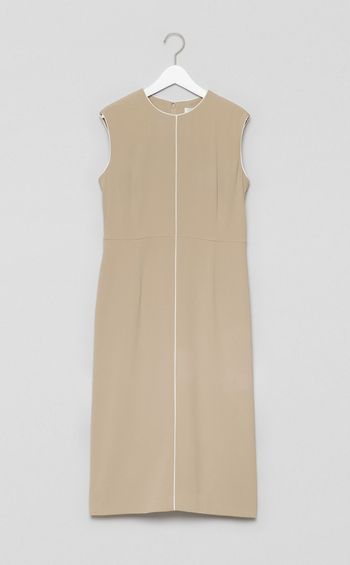 クルーネックノースリーブワンピース