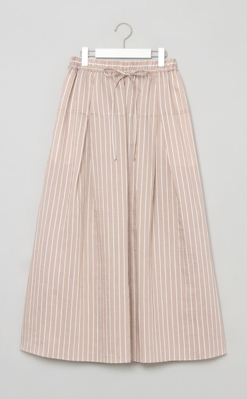 ストライプギャザーロングスカート