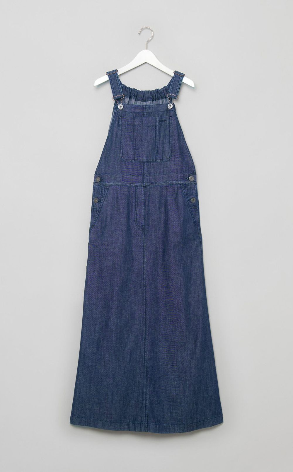 ライトデニムサロペットワンピース