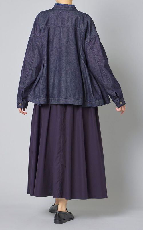 ペプラムフォルムデニムジャケット