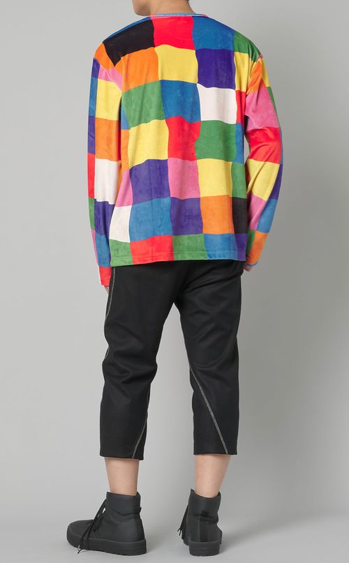 マルチカラーブロックトップス