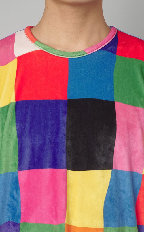 マルチカラーブロックトップス