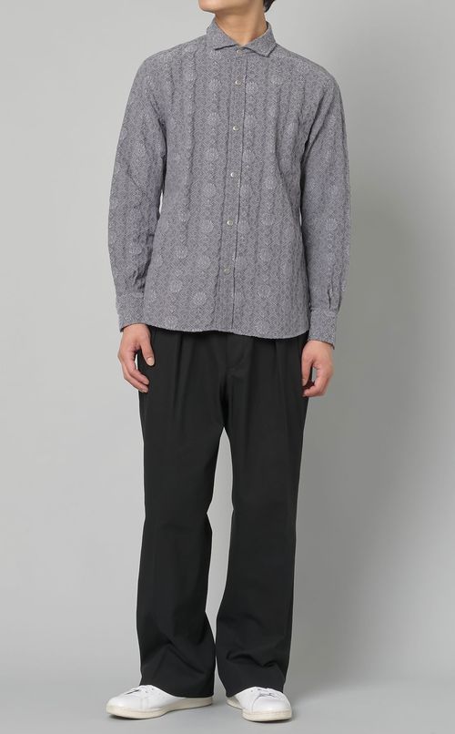 ロングスリーブジャカードシャツ