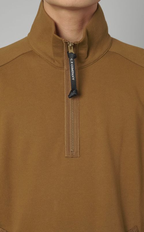 ハーフジップスウェット