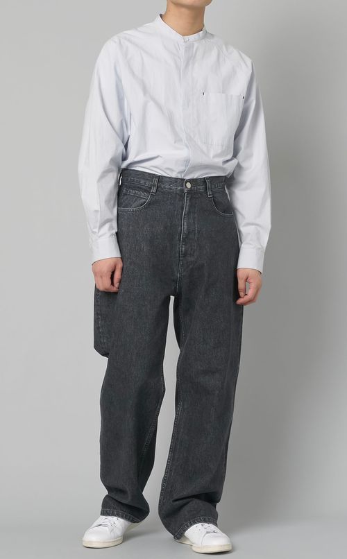 デニムワイドストレートパンツ