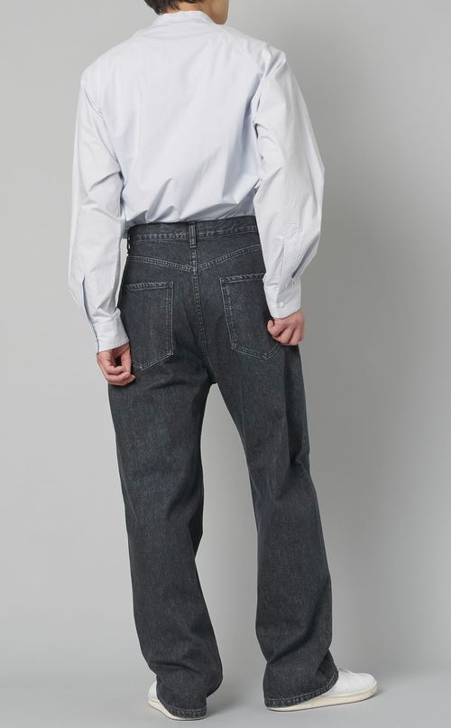 デニムワイドストレートパンツ