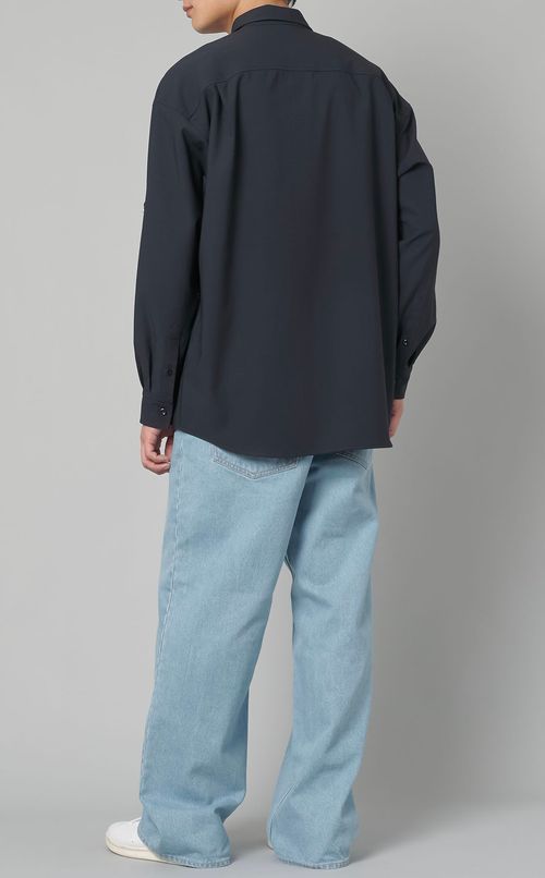 トロピカルストラップスリーブシャツ