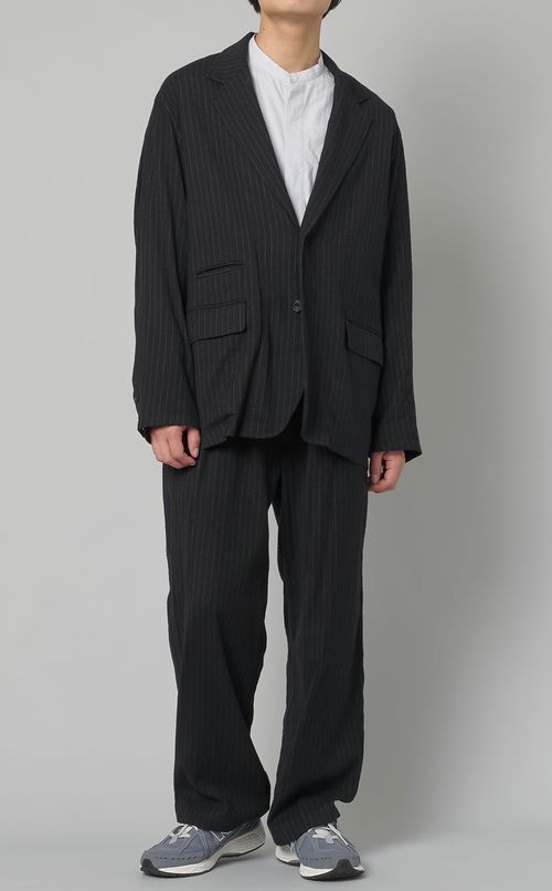 ウォッシュドウールシルクドロストパンツ