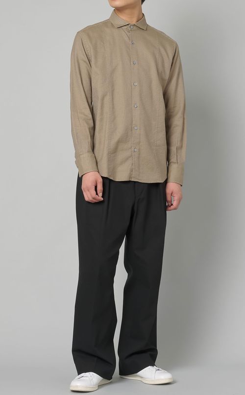 コットンロングスリーブシャツ