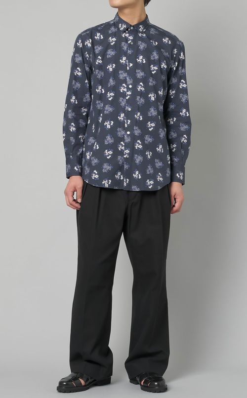 フラワージャカードシャツ