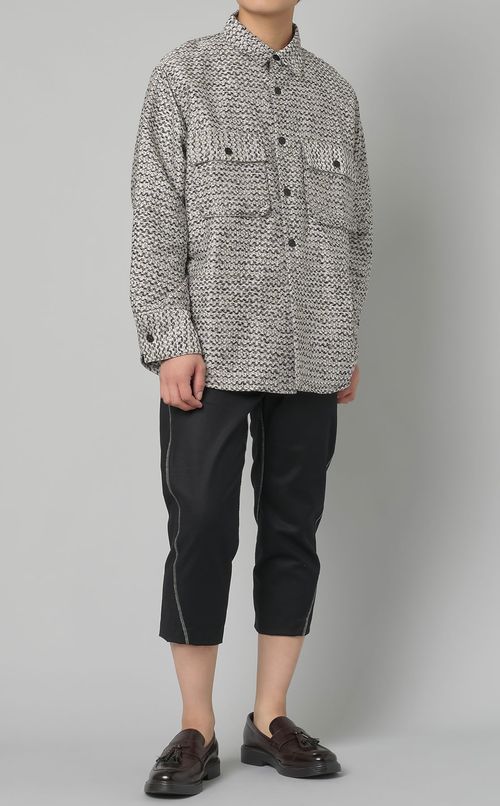 ニットプリントヒズワークシャツ