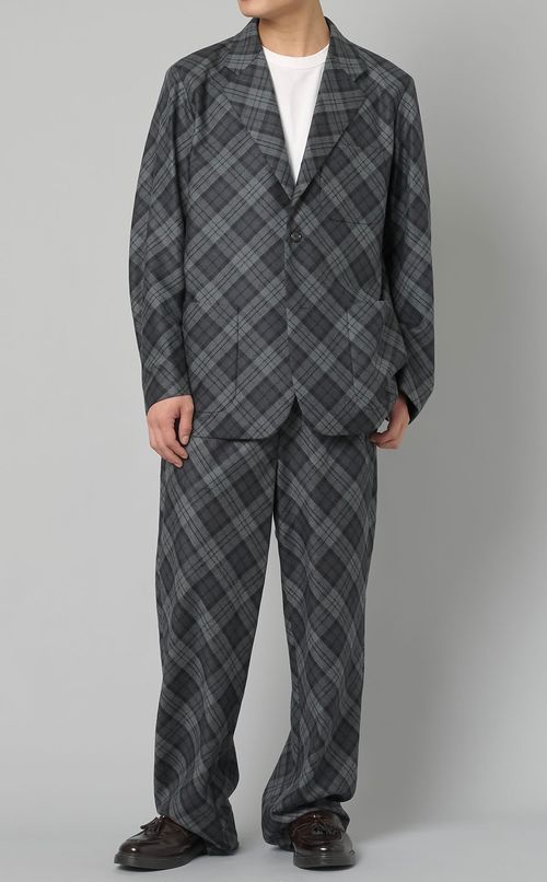 チェックバイアスアンコンジャケット