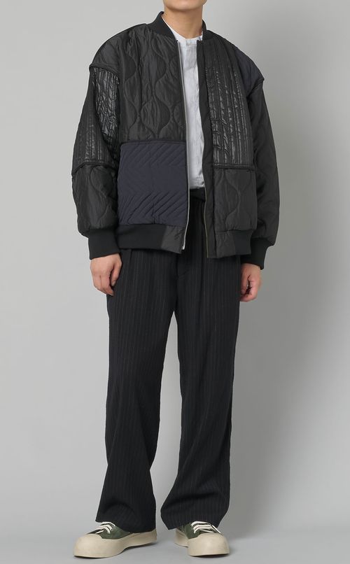 ウォッシュドウールシルクドロストパンツ