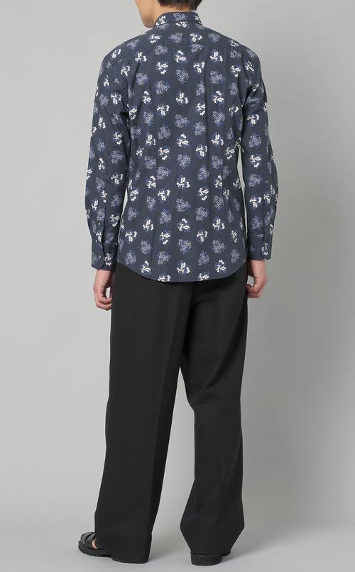 フラワージャカードシャツ