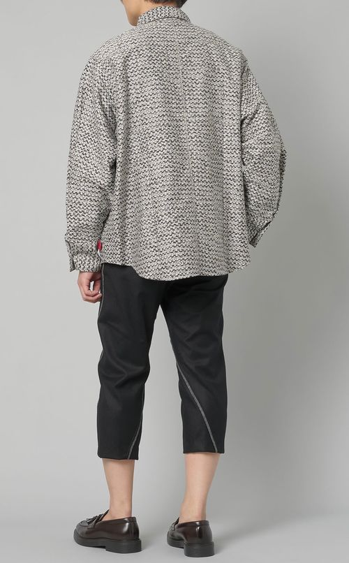 ニットプリントヒズワークシャツ