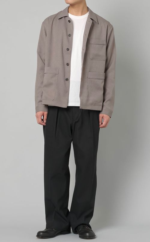 ウール調シャツブルゾン