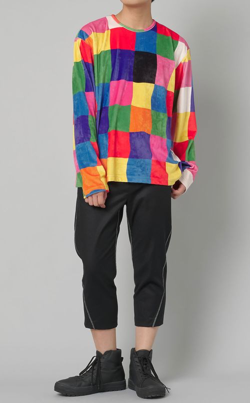 マルチカラーブロックトップス