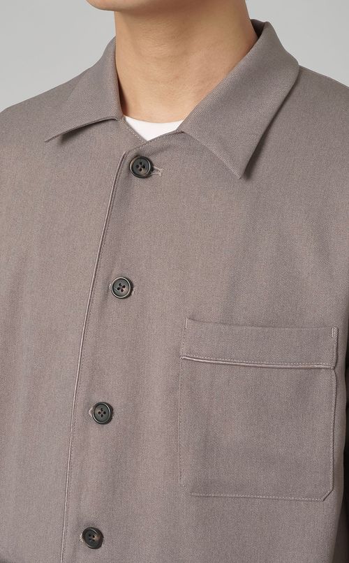 ウール調シャツブルゾン