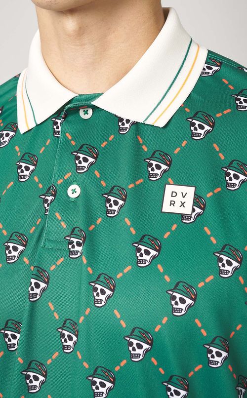 【手洗い可】バイカラープリントポロ